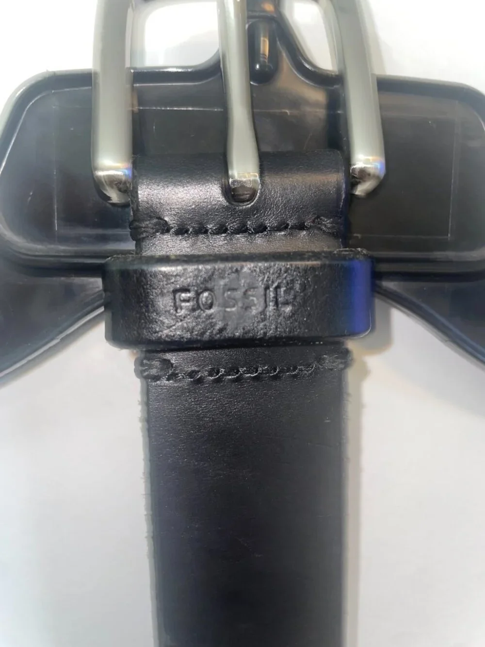 Men's Genuine leather Black Fossil Belt Size 42in